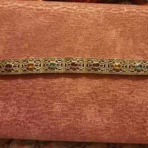 Bracelet& Earrings Set 925/Gems&Marcasite